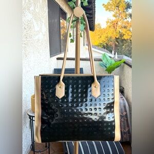 ARCADIA All day Black and Tan Tote Bag